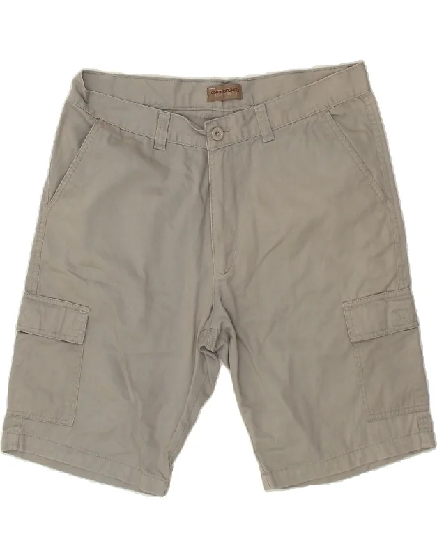 VINTAGE Mens Cargo Shorts IT 48 Medium W32 Grey Cotton