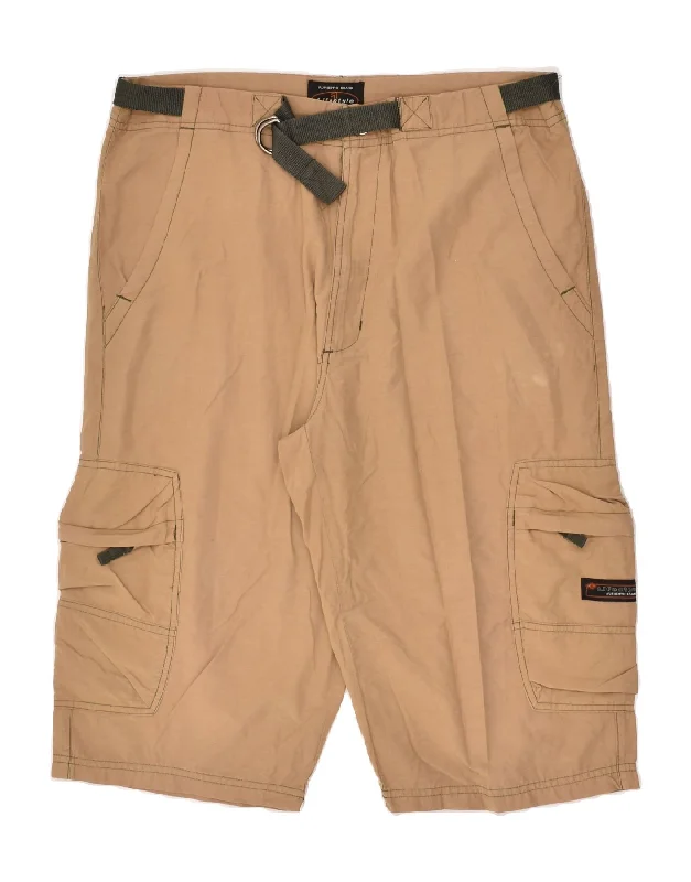 VINTAGE Mens Cargo Shorts IT 48 Medium W34 Brown Cotton