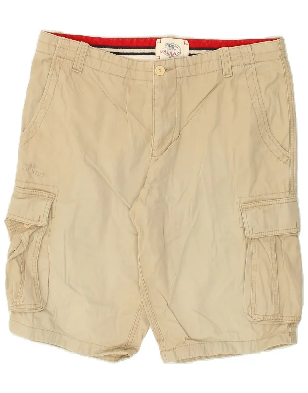 VINTAGE Mens Cargo Shorts IT 52 XL W38 Beige Cotton