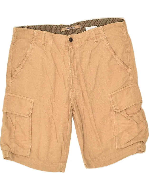 VINTAGE Mens Cargo Shorts IT 52 XL W38  Beige Cotton