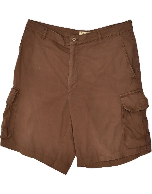 VINTAGE Mens Cargo Shorts IT 56 3XL W38 Brown