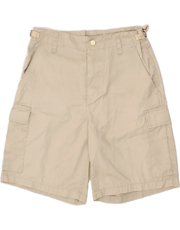 VINTAGE Mens Cargo Shorts Large W34  Beige Polyester