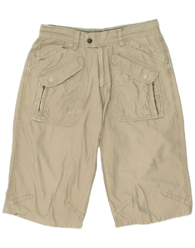 VINTAGE Mens Cargo Shorts Large W34  Khaki Cotton