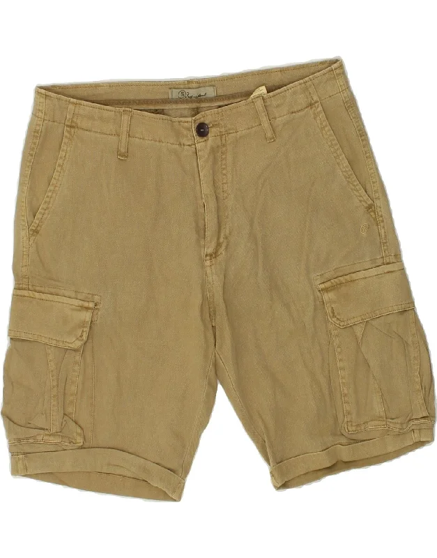 VINTAGE Mens Cargo Shorts W30 Medium Khaki Cotton