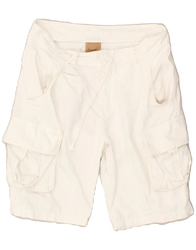 VINTAGE Mens Cargo Shorts W30 Medium White