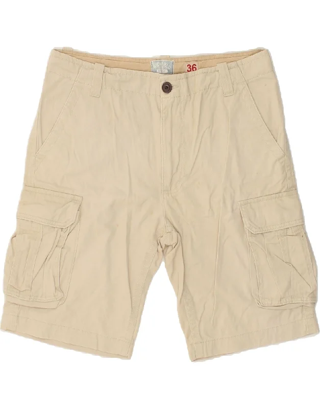 VINTAGE Mens Cargo Shorts W36 Large  Beige