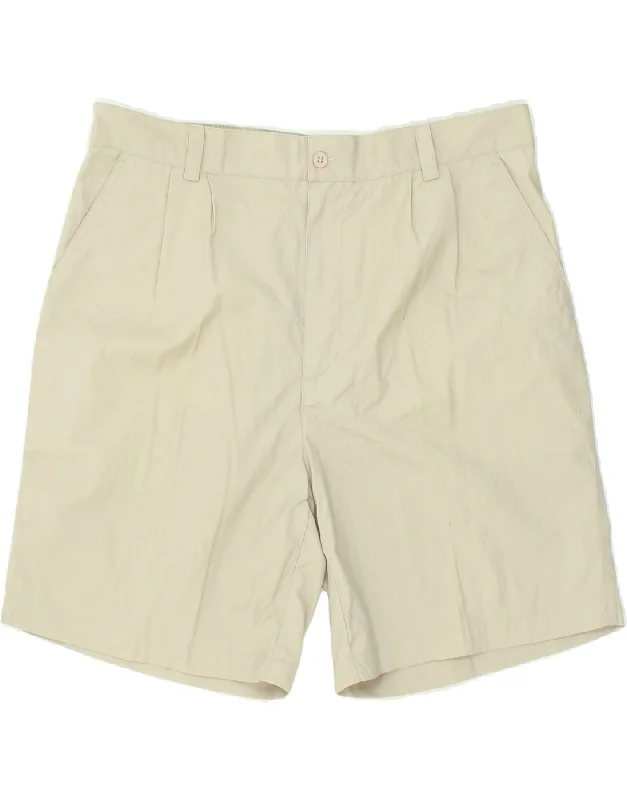 VINTAGE Mens Pegged Chino Shorts IT 54 2XL W36  Beige Cotton