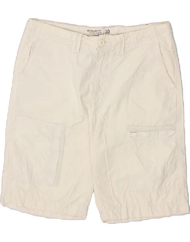 WOOLRICH Mens Cargo Shorts W30 Medium Beige Cotton