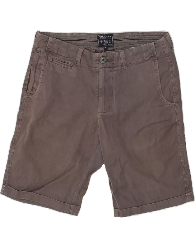 WOOLRICH Mens Chino Shorts W30 Medium Grey Cotton