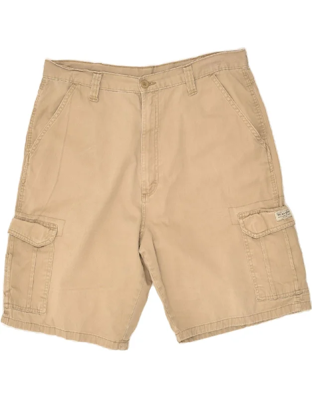 WRANGLER Mens Cargo Shorts W36 Large Brown Cotton