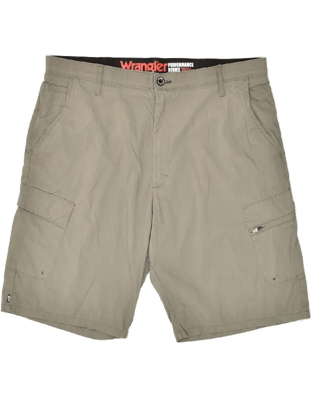 WRANGLER Mens Cargo Shorts W40 XL Grey Cotton